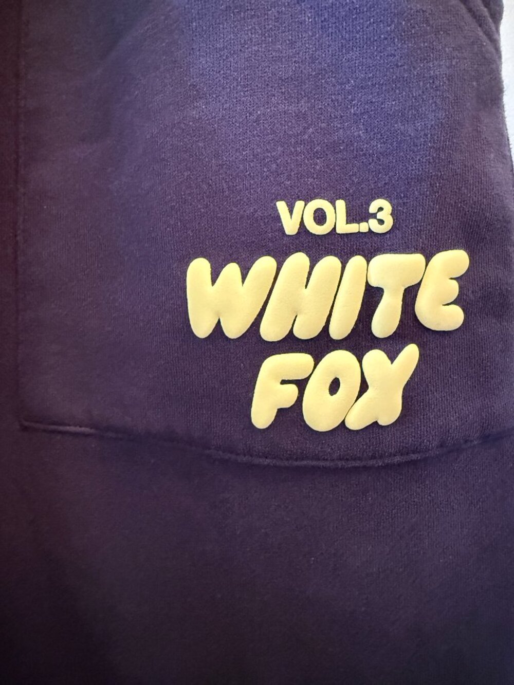 White Fox Navy Sweatpants | Cozy Lounge Joggers Size Medium - Picture 2 of 3